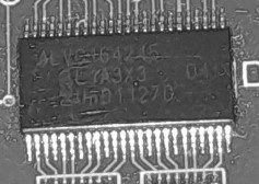 microcircuit, marked ALVC 164215 A3X3 – 04 11270