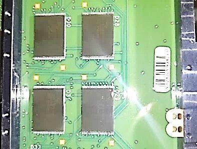 Parallel NOR flash memory, marked S29GL256P117F 22988609 B