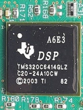 Fixed point digital signal processor, marked A6E3 DSP TMS320C6414GLZ C-20 24A10CW