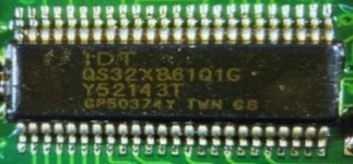 Bus switch, marked IDT QS32X861Q1G Y52143T GP50374Y TWN F8