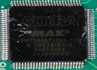 FPGA, marked ALTERA MAX EPM7160STI100-10N WCDC241831A S833AV46 3A1QABCON