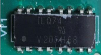 Optocoupler, marked ILQ74 V 205H68