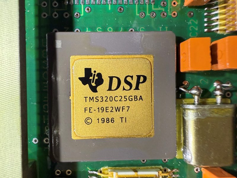 Digital signal processor, marked TMS320C25GBA FE-19E2WF7 1986 TI