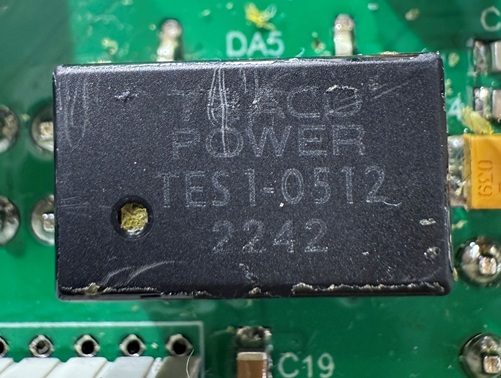 DC/DC converter, marked TES1-0512 2242