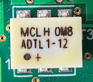 RF-transformer, marked MCLH 0M8 ADTL 1-12