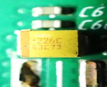 Tantalum capacitor, marked 226С 3С73