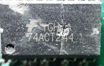 Octal buffer/line driver, marked TGH.A 74ACT244