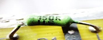 Resistor, marked 150R
