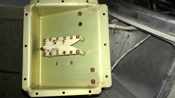 AB-3.1 and AB-3.2 antenna devices of the 9B914 active jamming system — photo