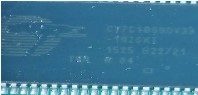 integrated circuit, marked CY7C1069DV33 -10ZSXI 1525 622721