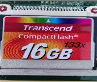 Memory Card Transcend, marked CompactFlash 133x 16 Gb