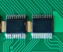 Integrated microcircuit - receiver line, marked ARINC 429 HI-8445 PST 1238