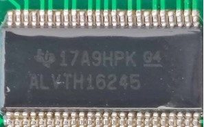 2.5-V/3.3-V 16-bit transceiver with 3-stage outputs, marked 17A9HPK G4 ALVTH16245