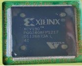 Built-in integrated circuit, marked XCV150 PQG240AFP1217 D1126873A Virtex