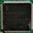 integrated circuit, marked SPARTAN XC2S50 TQG144AMS1009 A2470831A 5C