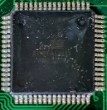 High performance 8-bit microcontroller with low power consumption, marked ATMEL ATMEGA1281V 8AU 1206