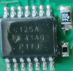 Two-fold bus buffer gate, marked LC125A 41AG P1YJ