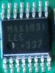 Low-voltage step-down regulator with synchronous rectifiers and internal jumpers, marked MAX1831 EEE 337