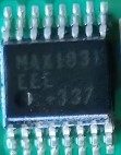 Low-voltage step-down regulator with synchronous rectifiers and internal jumpers, marked MAX1831 EEE 337