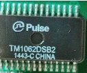 Line interface module, marked PULSE TM1062DSB2 1443-C CHINA