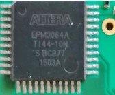 A high-performance CMOS-based programmable logic device (PLD)., marked EEPROM ALTERA ERM3064ATI44-10N S BCB77 1503A