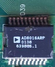 Digital analog converter, marked AD8016ARP