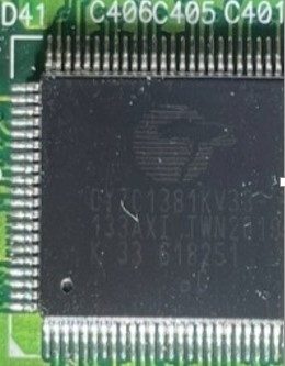 Main memory, marked CY7C1381KV33 133AXI TWN2019 K 33 618251
