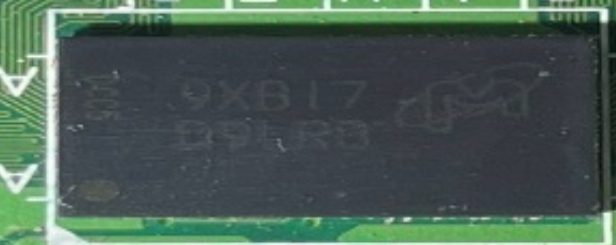 Microcircuit, marked 9XBI7 D9LRB (DCC5)