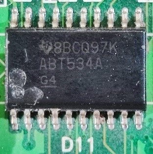 Microcircuit, marked 8BCQ97K ABT534A G4