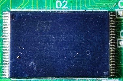 Memory card, marked M29W320DB