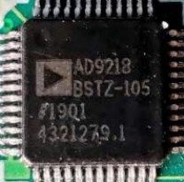 A single-chip microcomputer optimized for digital signal processing, marked AD9218BSTZ-105