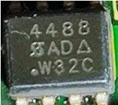 Microcircuit, marked 4488 AD W32C