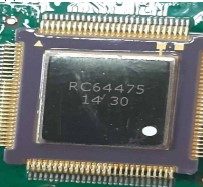 RIS Controller Built-in 64-bit microprocessor built on RIS Core 4000, marked RC64475