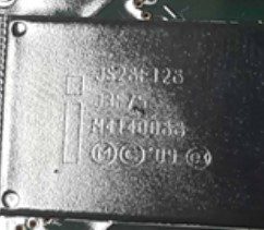 Memory chip, marked JS28F128 M4140088