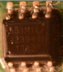 Microcircuit, marked 5511MILF 3239448 1332