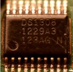 Real-time serial clock chips, marked DS1306 1229A3 123 AG N