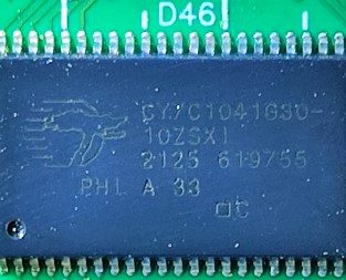 Microcircuit, marked CY7C1041G30-10ZSX1