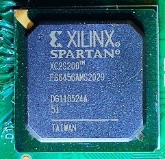 Xilinx Spartan ХC2S200 FPGA, marked F6G456AMS2029 D6110524A 51