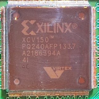 Xilinx Spartan XCV150tm, marked PQ240AFP1334
