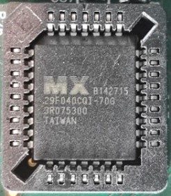 Memory chip, marked 29F040CQI-70G 3R075300 B142715