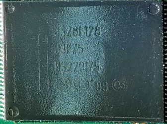 Memory chip, marked JS28F128 J3F75 M3220175