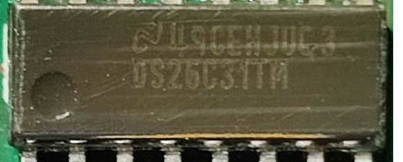 Line Driver, marked DS26C31TM 49CEHJUG3