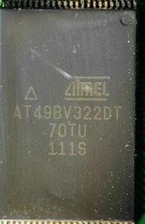 Memory chip, marked AT49BV322DT 70TU 1116