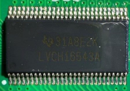 16-bit Registered Transceiver with 3-state outputs, marked SN74LVCH16543A 31A8E2K LVCH16543A