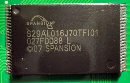 Memory chip, marked S29ALO16J70TFI01 027FDD88 L 07 SPANSION