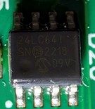 Serial EEPROM, marked 24LC641 SN2218 D9V