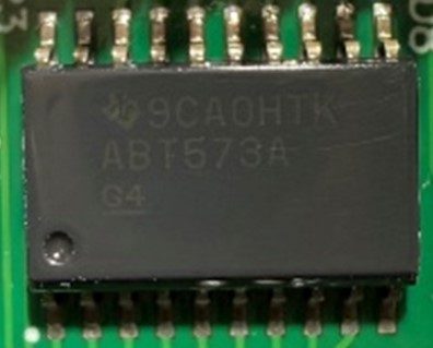 Octal D-type Lutch with 3-state outputs, marked SN74ABT573ADW 9CA0HTK ABT573A G4