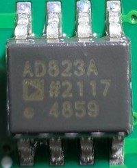 Operational Amplifier, marked AD823A #2117 4859