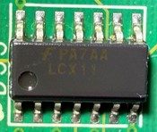 Microcircuit, marked 74LCX11 PA7AA LCX11