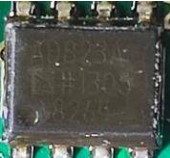 Microcircuit (double input amplifier on field-effect transistors at 17 MHz), marked AD823A #1303 8264